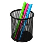 ITALPLAST WIRE MESH PENCIL CUP BLACK