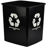 ITALPLAST GREENR TIDY BIN RECYCLE ONLY 15 LITRE BLACK
