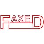 DESKMATE PREINKED MESSAGE STAMP FAXED DATE RED