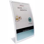 DEFLECTO ANTIGLARE CURVED SIGN HOLDER A4 WHITE