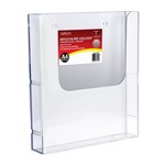 DEFLECTO BROCHURE HOLDER WALL MOUNT LINKING A4 CLEAR