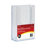 DEFLECTO BROCHURE HOLDER WALL MOUNT DL CLEAR