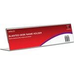DEFLECTO DESK NAME HOLDER SLANTED LANDSCAPE 214 X 48MM CLEAR