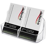 DEFLECTO BUSINESS CARD HOLDER PORTRAIT 2POCKET CLEAR