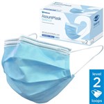 MEDICOM ASSURE DISPOSABLE FACE MASK LEVEL 2 BLUE PACK 50