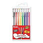 PENTEL MATTEHOP GEL ORIGINAL COLLECTION PEN 10MM ASSORTED PACK 8