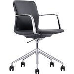 EXECUTIVE PORTFOLIO GRANGE CHAIR MEDIUM BACK PU LEATHER 490 X 450 X 805MM BLACK