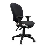 ORANGE DUST ALICE CHAIR WITH ARMS HIGH BACK 510 X 490 X 960MM COCKATOO BLACK