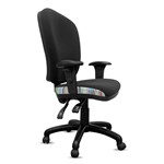 ORANGE DUST ALICE CHAIR WITH ARMS HIGH BACK 510 X 490 X 960MM ROCK BLACK