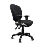 ORANGE DUST ALICE CHAIR WITH ARMS MEDIUM BACK 510 X 490 X 880MM COCKATOO BLACK