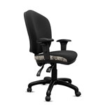 ORANGE DUST ALICE CHAIR WITH ARMS MEDIUM BACK 510 X 490 X 880MM DOTS BLACK