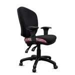 ORANGE DUST ALICE CHAIR WITH ARMS MEDIUM BACK 510 X 490 X 880MM OPAL BLACK