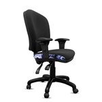 ORANGE DUST ALICE CHAIR WITH ARMS MEDIUM BACK 510 X 490 X 880MM PEARL BLACK