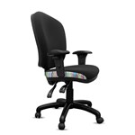 ORANGE DUST ALICE CHAIR WITH ARMS MEDIUM BACK 510 X 490 X 880MM ROCK BLACK