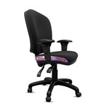 ORANGE DUST ALICE CHAIR WITH ARMS MEDIUM BACK 510 X 490 X 880MM SWAN BLACK