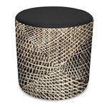 ORANGE DUST SPECTRUM EVA ROUND OTTOMAN 450 X 450 X 450MM COCKATOO BLACK