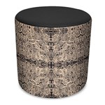ORANGE DUST SPECTRUM EVA ROUND OTTOMAN 450 X 450 X 450MM DOTS BLACK