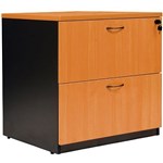 YS DESIGN OXLEY LATERAL FILE CABINET LOCKABLE 780 X 560 X 750MM BEECHIRONSTONE