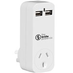 MOKI ADAPTOR 1 OUTLET WITH 2 USB PORTS