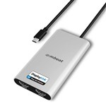 MBEAT USBC DUAL 4K HDMI DISPLAYLINK ADAPTER WITH PD PASSTHROUGH BLACK