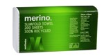 MERINO HAND TOWEL RECYCLED SLIMFOLD TAD 200 TOWELS PER PACK CTN16