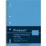PROTEXT 5SUBJECT BINDER NOTE BOOK 60GSM 250 PAGE 295 X 223MM ASSORTED