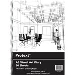 PROTEXT VISUAL ART DIARY WITH PP COVER 110GSM 120 PAGE A3