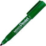 PENTEL NN50 GREEN LABEL PERMANENT MARKER BULLET 15MM GREEN BOX 12