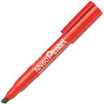 PENTEL NN60 GREEN LABEL PERMANENT MARKER CHISEL 45MM RED BOX 12