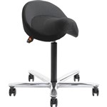 NORJ 2D TILT SEAT POLISHED 5 FIN CHROME BASE BLACK