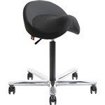NORJ 4D MULTIDIRECTIONAL SEAT POLISHED 5 FIN CHROME BASE BLACK