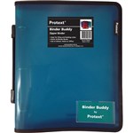 PROTEXT BINDER BUDDY WITH ZIPPER 3 RING WITH HANDLE 25MM AQUA