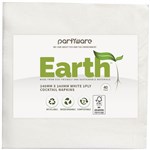 EARTH ECO COCKTAIL NAPKIN 2 PLY 240 X 240MM WHITE PACK 40