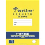 WRITER PREMIUM STORY BOOK 24MM PLAINRULED 100GSM 64 PAGE 330 X 240MM DRILL