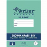 WRITER PREMIUM STORY BOOK DOTTED THIRDS 18MM 100GSM 64 PAGE A4 GROUNDGRASSSKY