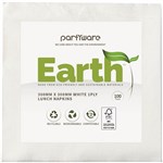 EARTH ECO LUNCHEON NAPKIN 1 PLY 300 X 300MM WHITE PACK 100