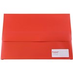 PROTEXT DOCUMENT WALLET HOOK AND LOOP CLOSURE FOOLSCAP PP RED