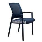 ORANGE DUST DARWIN VISITOR CHAIR 505 X 450 X 875MM DOTS BLACK