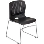 STEELCO CURVE VISITOR CHAIR SLED BASE BLACK