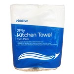 INITIATIVE KITCHEN TOWEL 2PLY 60 SHEET PACK 2