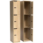 OLG KNOX 3 DOOR LOCKER 305 X 455 X 1805MM NEW OAK RAVINE