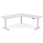 OLG AGILE ELECTRIC TRIPLE 3 COLUMN WORKSTATION RH 1800 X 1800 X 750MM WHITE FRAME WHITE TOP