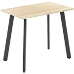 OLG FLARE BAR LEANER 4 LEG BLACK FRAME 1200MM X 750MM NEW OAK RAVINE