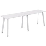 OLG FLARE BAR LEANER 6 LEG WHITE FRAME 3000MM X 750MM WHITE 2PIECE TOP