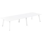 OLG FLARE TABLE 6 LEG WHITE FRAME 3600MM X 1200MM WHITE 2PIECE TOP