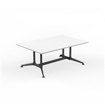 OLG MODULUS MEETING TABLE ALL BLACK FRAME 1800 X 1200MM WHITE TOP