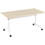 OLG UNI FLIP TABLE WHITE FRAME 1600 X 750MM NORDIC MAPLE