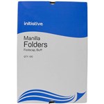INITIATIVE MANILLA FOLDERS FOOLSCAP BUFF BOX 100