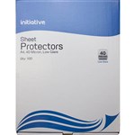 INITIATIVE SHEET PROTECTORS 35 MICRON A4 CLEAR BOX 100