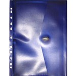 POP POLYWALLY BINDER WALLET HOOK AND LOOP CLOSURE 30MM GUSSET A4 PURPLE